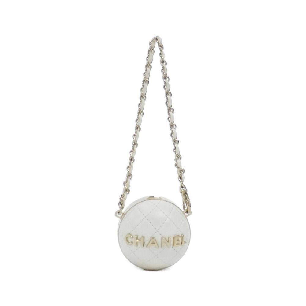 CHANEL White Bag Charm